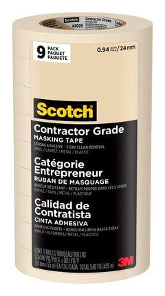 Scotch Contractor Grade Masking Tape, Tan, Tape fo