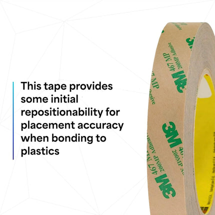 TapeCase 6-5-467MP 467MP 6in X 5yd Clear Adhesive Transfer Tape (1 Roll)