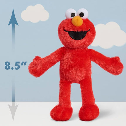 Just Play Sesame Street Friends Elmo and Abby Cadabby 8-inch 2-piece Sustainable Plush Stuffed Animals Set, Kids Toys for Ages 18 Month