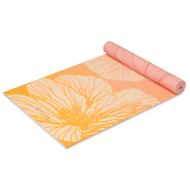 Gaiam Yoga Mat - Premium 6mm Print Reversible Extr