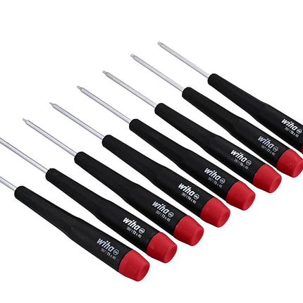 Wiha 26791 Precision Torx T1-T8 Set, 8-Piece,(Red, Black)