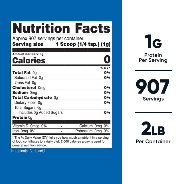 Nutricost Citric Acid Powder (3 lbs) - Non-GMO, Gluten Free