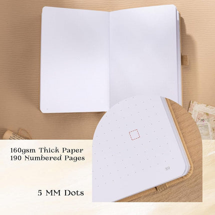 MGGAO Dotted Journal for Women Men, A5 Hardcover Dot Notebook