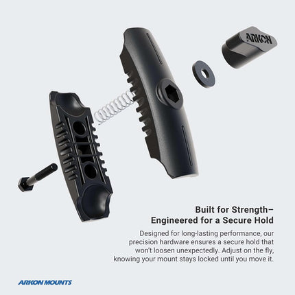 ARKON Mounts Car Heavy Duty 4 Hole Metal AMPS Mount with Security Hardware for Retail and Fleets
