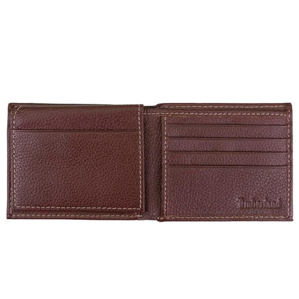 Timberland Men's Leather With Attached Flip Pocket Travel Accessory Bi Fold Wallet, Brown (Sportz), One Size UK