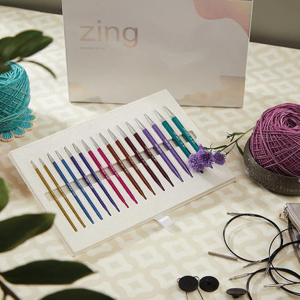 KnitPro Deluxe Gift Set - Zing Interchangeable Circular Needles (3.50-8.00mm) with Accessories