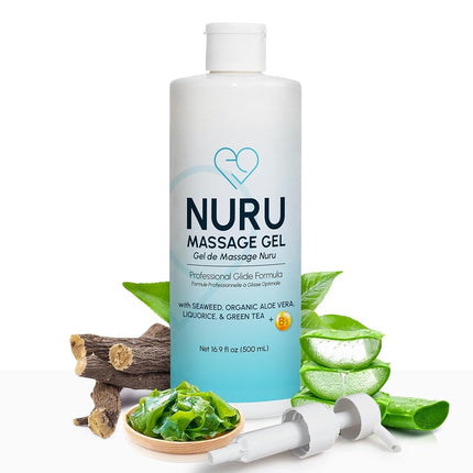 Nuru Massage Gel 500ml, Organic Aloe Vera & Seawee