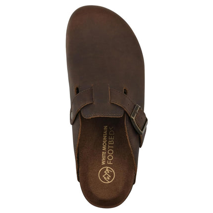 White Mountain Women's Bari Clog, Brown/Suede, 6