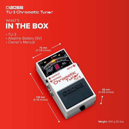 BOSS TU-3 Chromatic Stompbox Tuner pedal