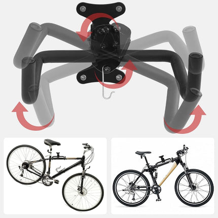CYFIE Bike Wall Mount Garage Rack Hanger, Adjustable Horizontal Bicycle Garage Storage Hooks Indoor Bike Hook Holder for Haning Mountain Road Hybrid Bike in Apartment (2 Pack)