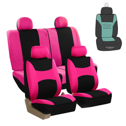 FH Group Flat Cloth Seat Covers Front Seat and Sol