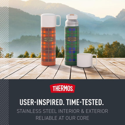 Thermos Vacuum Insulated 25 Ounce Compact Stainless Steel Beverage Bottle, Slate