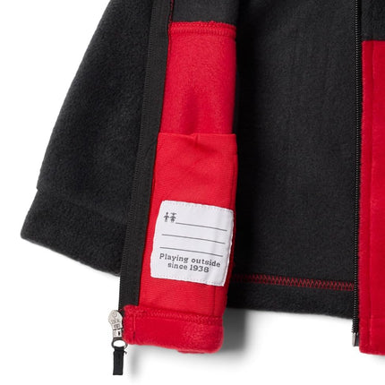 Columbia Steens Toddler Boys Mt II Fleece, Mountain Red/Black, 4T