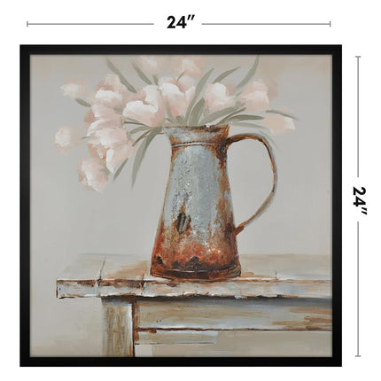 Americanflat 24x24 Picture Frame with Polished Plexiglass - Streamline Collection - Thin Square Picture Frame for Wall Display - Hanging Hardware Included - Black