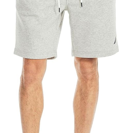 Nautica Mens Soft Cotton Fleece Jogger Gym Active Sweat Shorts, Gris Ahumado., Grande