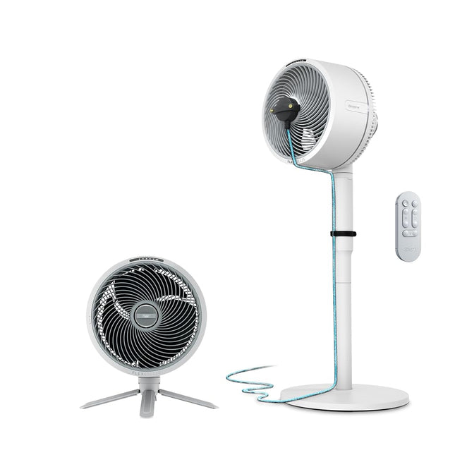 Shark FlexBreeze Pedestal & Tabletop Oscillating Fan with Remote, Indoor & Outdoor, Portable, Corded & Cordless with InstaCool Misting Attachment, White, FA222WH
