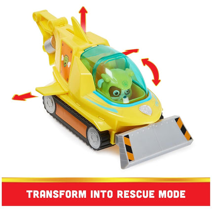 PAW Patrol Aqua Pups Rubble Transforming Hammerhead Shark Vehicle with Collectible Action Figure, Kids’ Toys for Ages 3 and up