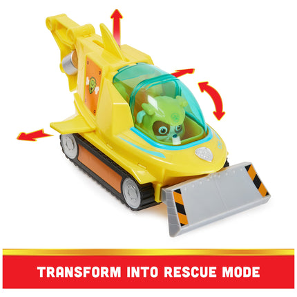 PAW Patrol Aqua Pups Rubble Transforming Hammerhead Shark Vehicle with Collectible Action Figure, Kids’ Toys for Ages 3 and up