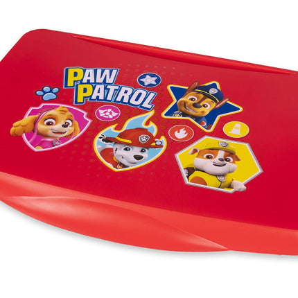 Pupitre d'activités Pat' Patrouille pour enfants avec rangement - Couvercle pliable et design escamotable - Portable pour les voyages ou pour une utilisation au lit à la maison - Idéal pour écrire, lire ou d'autres activités scolaires