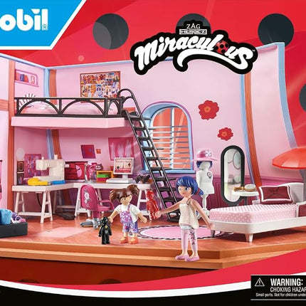Playmobil 71334 Miraculous: Marinette's Loft, colourful play fun including Marinette and Manon, adventure with Ladybug, fun imaginative role play, detailed play sets suitable for children ages 4+
