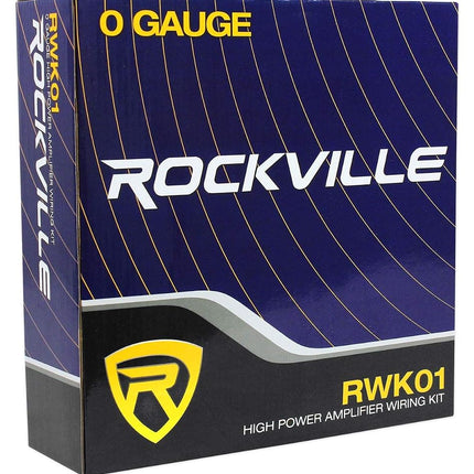 Rockville RWK01 0 Gauge Complete Car Amp Wiring Installation Wire Kit w/RCA's