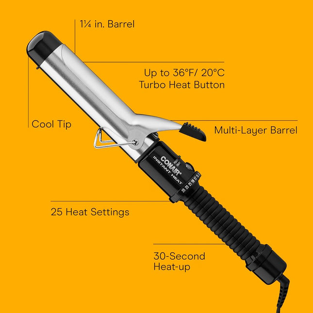Conair Instant Heat Curling Iron; 1 1/4-inch
