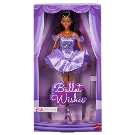 Barbie Signature Ballet Wishes Doll with Black Ponytail Hair