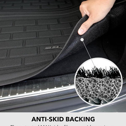 3D MAXpider Cargo Custom Fit All-Weather Floor Mat for Select Grand Cherokee Models - Kagu Rubber (Black)