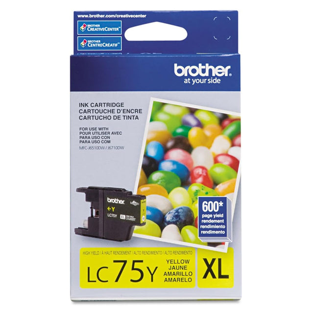 Brother Printer LC75M High Yield (XL Series) Magenta Cartridge Ink - Retail Packaging