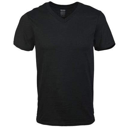 Gildan Men's V-Neck T-Shirts, Multipack, Style G1103 Undershirt, Black/Sport Grey/Charcoal (5-Pack), XL