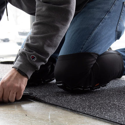 KLEIN TOOLS 60611 Knee Pads, Heavy Duty Padded Knee Sleeves, Breathable Mesh Back, Elastic Cuff with Slip-Resistant Silicone, Black, L/XL