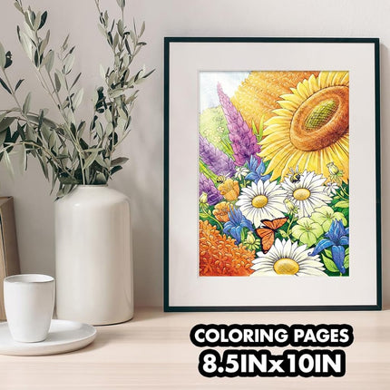 Crayola Wildflower Coloring Book, 40 Premium Adult Coloring Pages, Gift