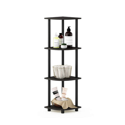 Furinno TURN-N-TUBE Corner Shelf, 4-Tier Corner Bo