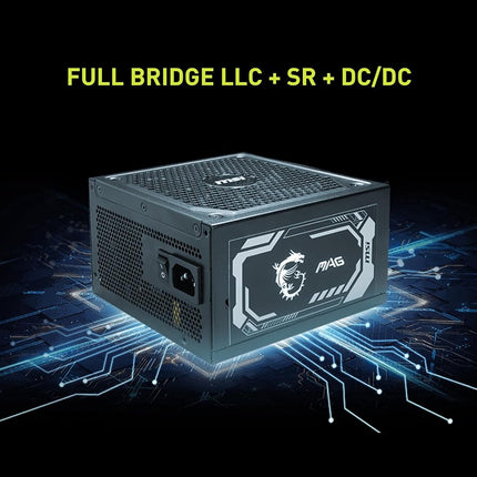 MSI MAG 1250GL PCIE 5 Gaming Power Supply - ATX 3.1 & PCIE 5.1 Ready - Full Modular - 80 Plus Gold Certified 1250W - Compact Size - ATX PSU - 10 Year Warranty