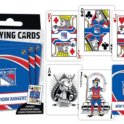 NHL MasterPieces Family Games New York Rangers Playing Cards - Officially Licensed Playing Card Deck for Adults, Kids, and Family - Fun Entertainment for Kids and Adults - Educational and Engaging