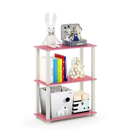 Furinno TURN-S-TUBE 3-Tier Tool-Free Corner Shelf,