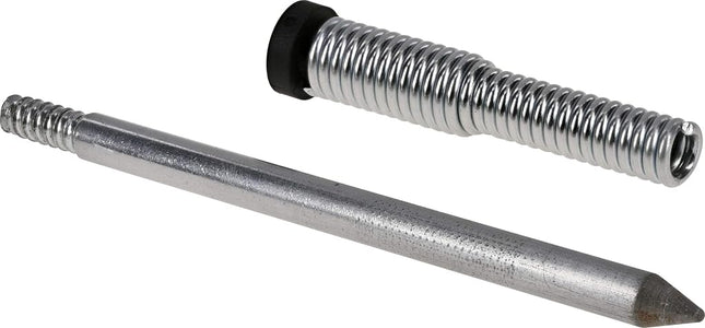 Hillman 847396 Driveway Marker Stake with Spring Back Action for Snow Poles or Rods and Student Drivers, Reflective Silver