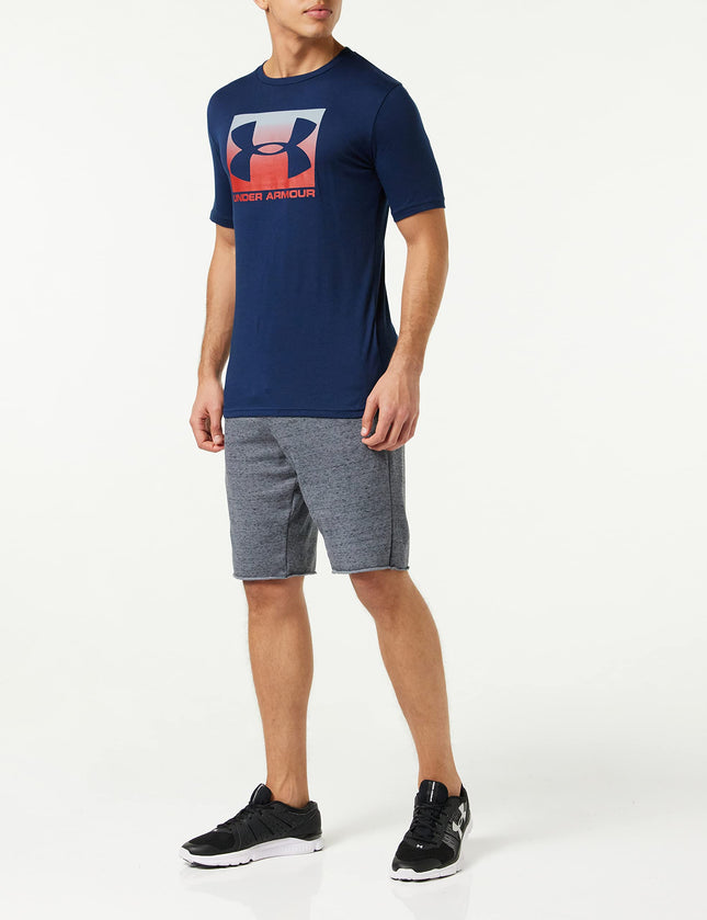 Camiseta de manga corta Under Armour Boxed Sportstyle para hombre, Academy Blue (408)/Red, XXXG Alto