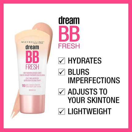 Maybelline New York Dream Fresh BB Cream, Medium/Deep, 1 Fluid Ounce (Packaging may vary)