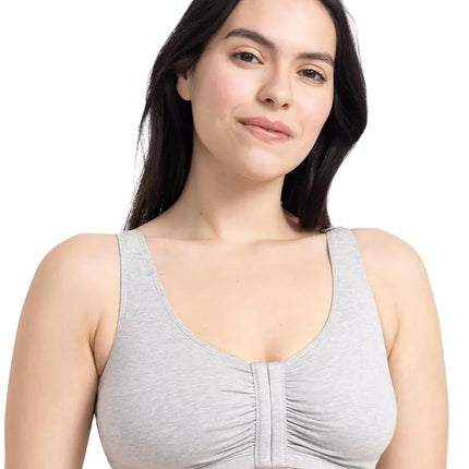 Fruit of the Loom Women's Plus-Size Sport Bra, Heather Grey/White, Size 46