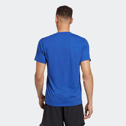 adidas Mens Essentials Feelready Training T-Shirt, Lucid Blue/Semi Lucid Blue/Black, S