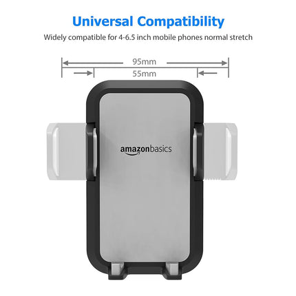 Amazon Basics Universal Smartphone Holder for Car Air Vent, Grey