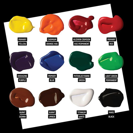 Pintura acrílica fluida Liquitex BASICS, juego de 6 botellas de 118 ml (4 oz.)
