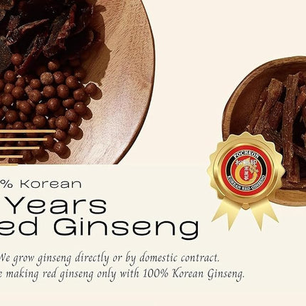 Pocheon 300g(10.6oz) 6Years Sliced Korean Panax Red Ginseng Roots with Honey, Saponin