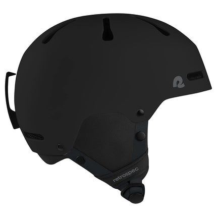Retrospec Comstock Youth Ski & Snowboard Helmet for Kids - Durable ABS Shell, Protective EPS Foam & Cooling Vents - Adjustable Fit for Boys & Girls - Matte Black, 48-51cm X-Small (4794)