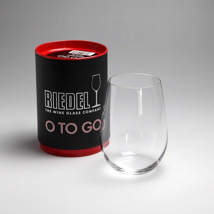 Riedel The O Wine Tumbler O to Go White Machine-Made Crystal Wine Glass, Clear – Premium Crystal Glass for Chardonnay – Durable Stemless Design for Everyday Use – 375 ml Capacity