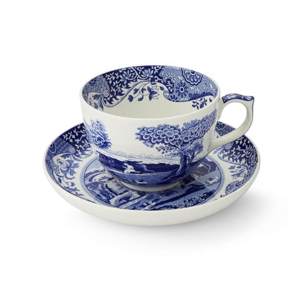 Portmeirion Home & Gifts BLI1290-X Jumbo Cup & Saucer, Blue & White, 0.56L/20fl.oz