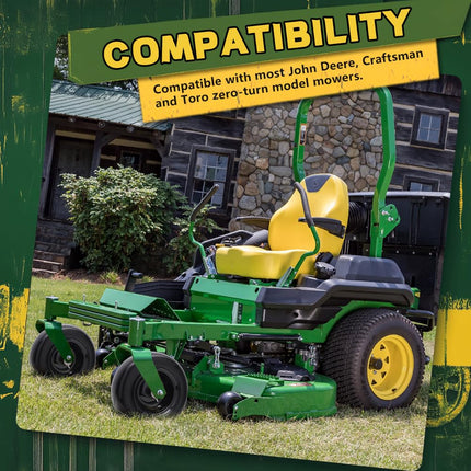 Wiltire 11x4.00-5 Flat Free Tire and Wheel (2 Pack),Universal 11x4-5 Solid Smooth Tractor Turf Tire with Rim, 3.4" Centered Hub and 3/4" & 5/8" Bushing, For Zero Turn Mowers and Riding Lawn Mower