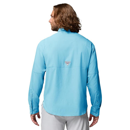 Columbia Mens PFG Tamiami Long Sleeve Fishing Shirt, Vintage Blue, 6X