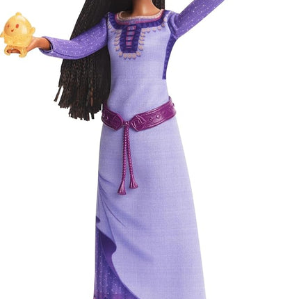 Disney Wish Singing Asha of Rosas Fashion Doll & Star Figure, Posable with Removable Outfit, Sings “This Wish” in English, HPX26